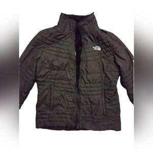 Northface Mossbud Reversible Swirl Puffer Jacket Womens Small Black